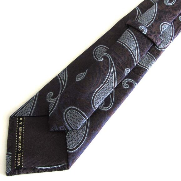 Ermenegildo Zegna | Accessories | New Ermenegildo Zegna  ERMENEGILDO ZEGNA swirling paisley print tie 100% silk Italy